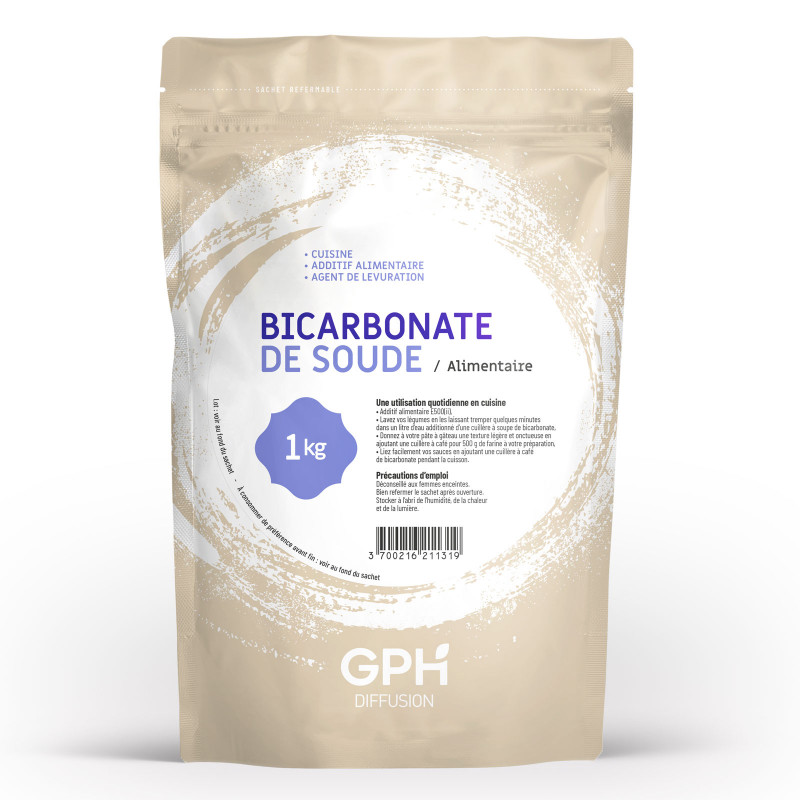 Lot de 2 Bicarbonate de soude alimentaire 500g