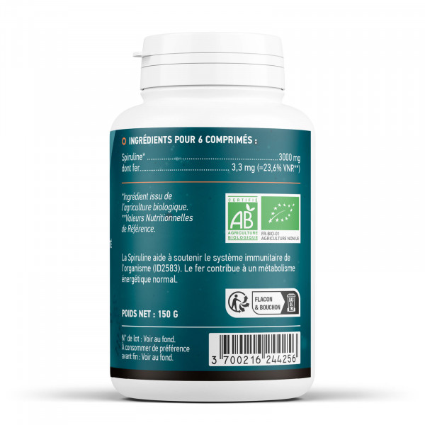 Spiruline Bio - 500 mg - 1200 comprimés