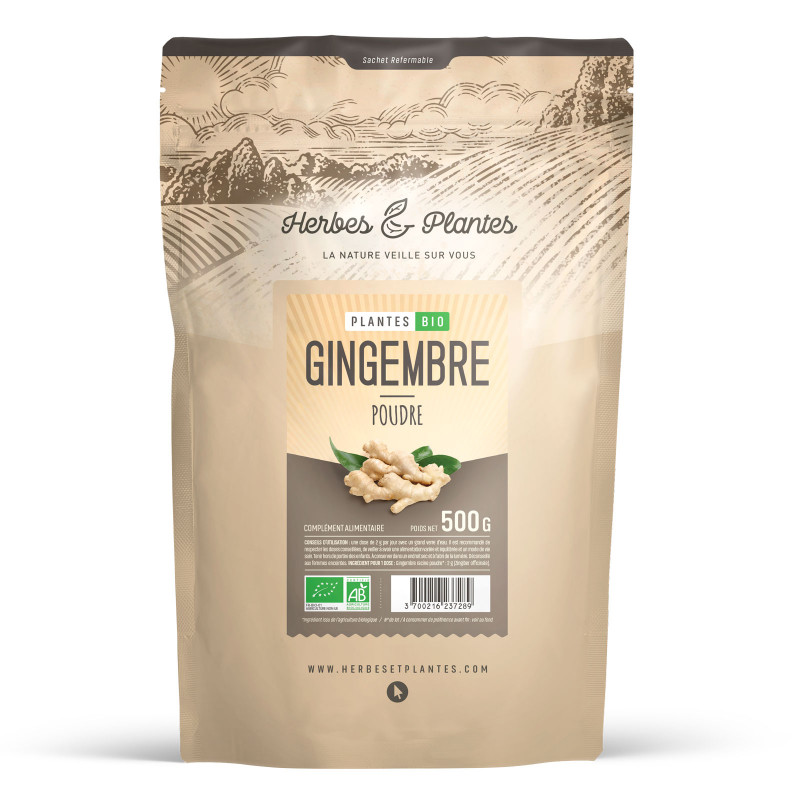 Gingembre Bio en Poudre - 500g - Digestion