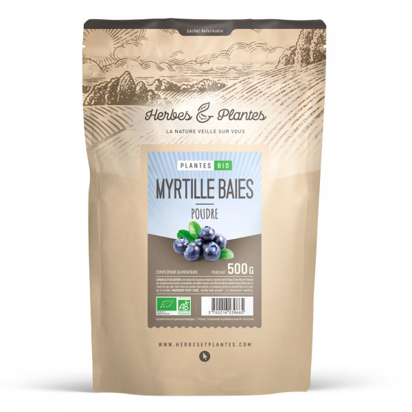 Myrtille baie bio 500 gr de poudre