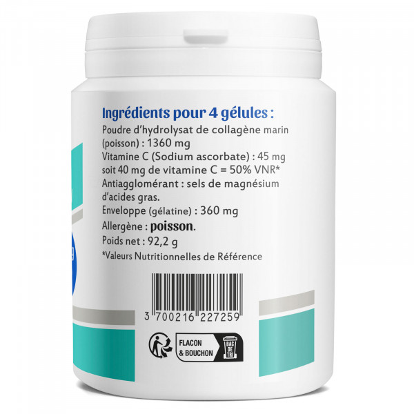 Hydrolysat de Collagène Marin 350 mg + Vit C 200 gélules