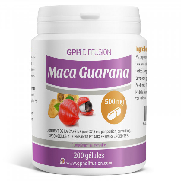 Maca Guarana - 500 mg - 200 gélules 