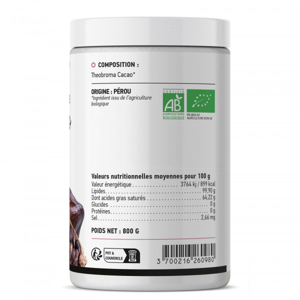 Beurre de Cacao biologique - 400g