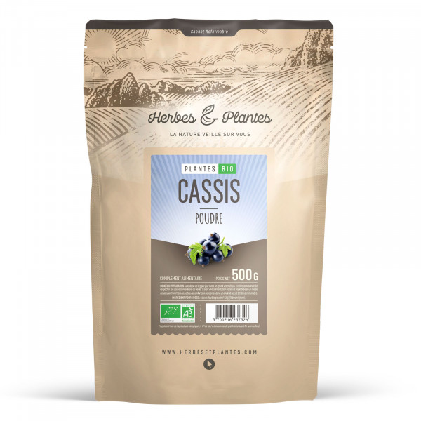 Cassis Bio (Feuille) - 500 g de poudre