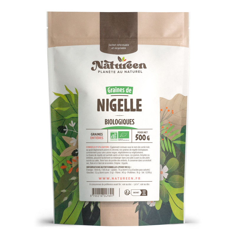 Graines de Nigelle Bio - 500 g - Nigella Sativa L.