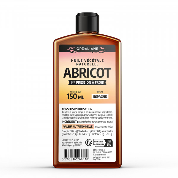 Huile végétale de Noyau d'Abricot