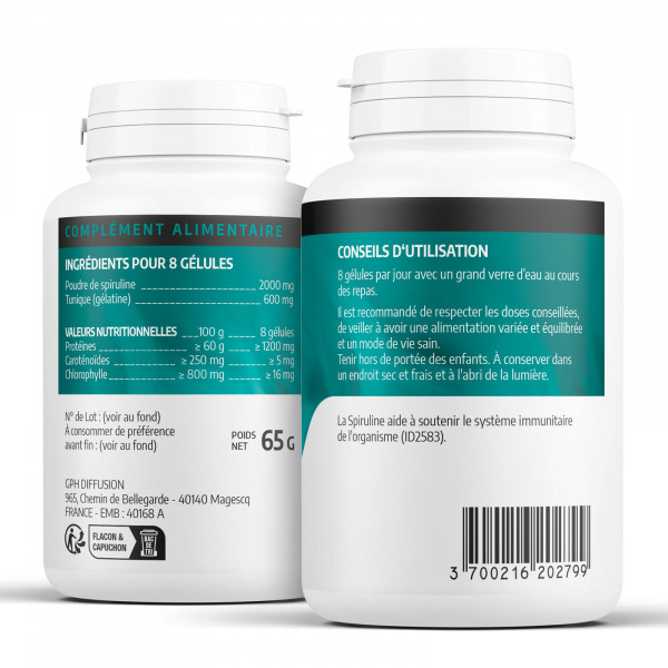 Spiruline - 200 gélules