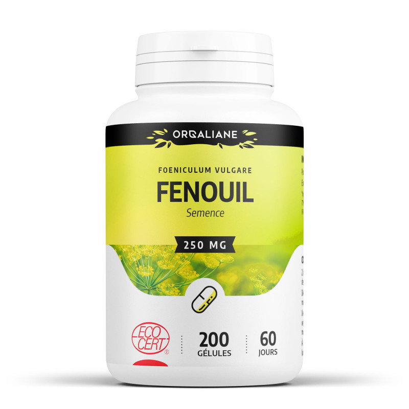 200 gélules FENOUIL BIO AB dosées à 300 mg. - France Herboristerie