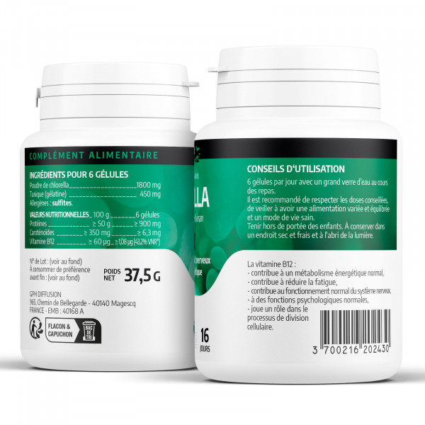 Chlorella - 200 gélules à 300 mg