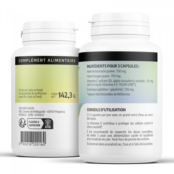 Bourrache Onagre - 500 mg - capsules