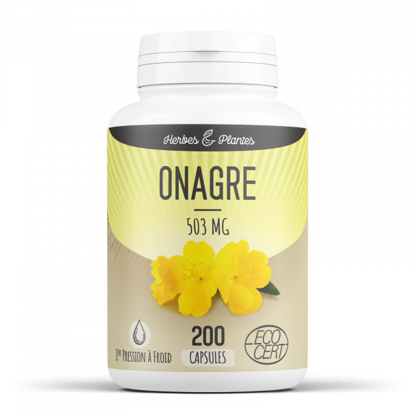 Onagre Ecocert - 503 mg - 200 capsules - Herbes & Plantes