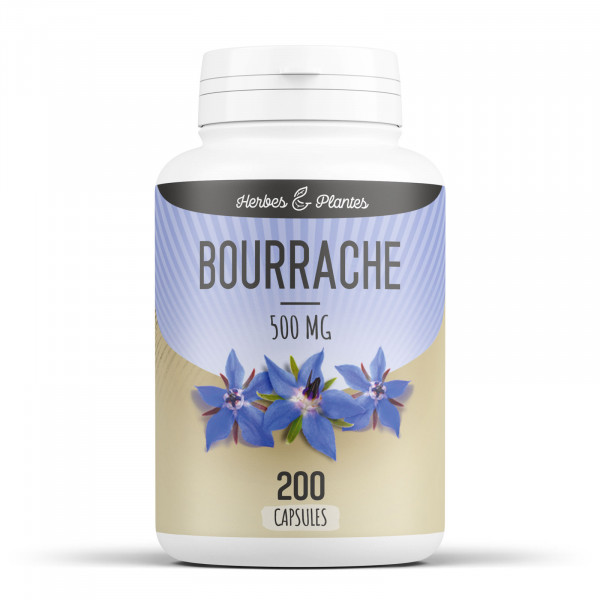 Bourrache - 500 mg - 200 capsules - Herbes & Plantes