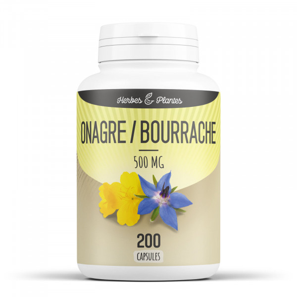 Onagre-Bourrache - 500 mg - 200 capsules - Herbes & Plantes