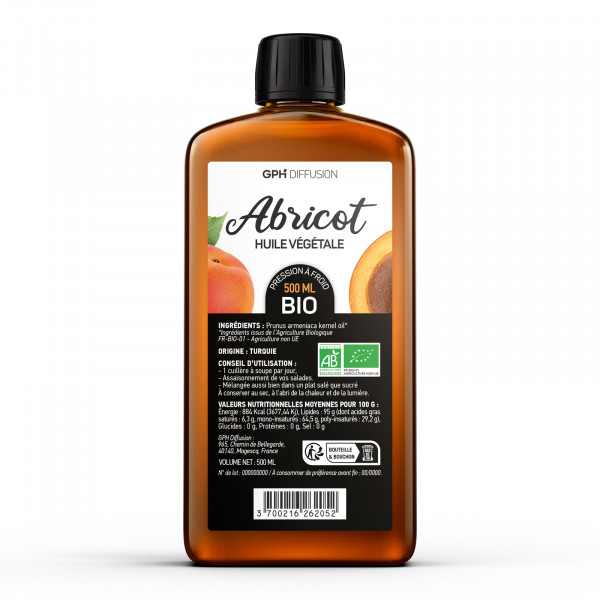 Huile de Noyau d'Abricot Bio - 250ml