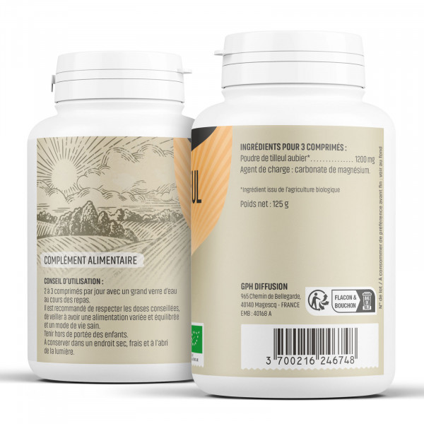 Aubier de Tilleul Bio - 400 mg - 200 comprimés - Herbes & Plantes