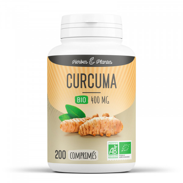 Curcuma Bio - 400 mg - 200 comprimés - Herbes & Plantes