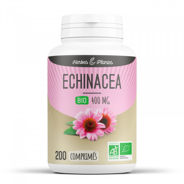 Echinacea Bio - 400 mg - 200 comprimés - Herbes & Plantes