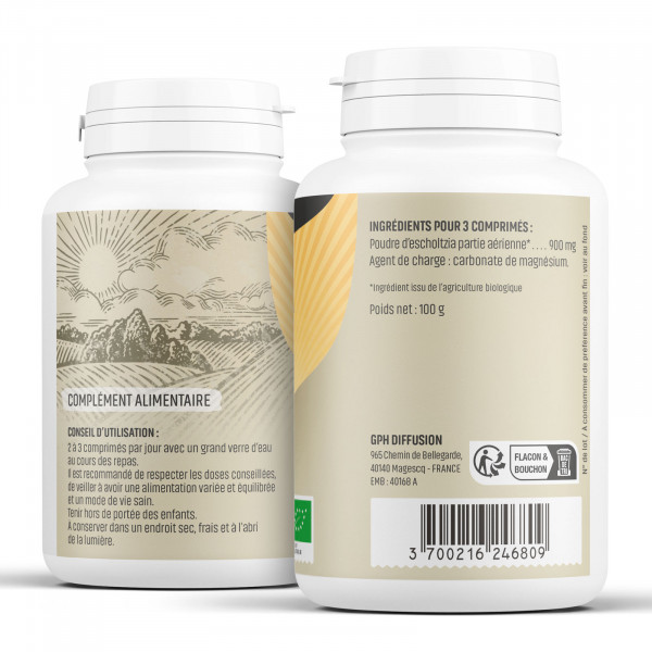 Escholtzia Bio - 300 mg - 200 comprimés - H&P