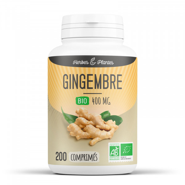 Gingembre Bio - 400 mg - 200 comprimés - H&P