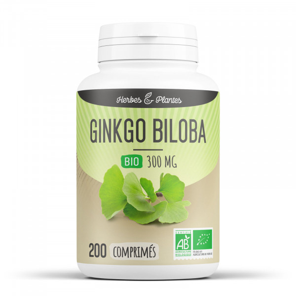 Ginkgo biloba Bio - 300 mg - 200 comprimés - H&P