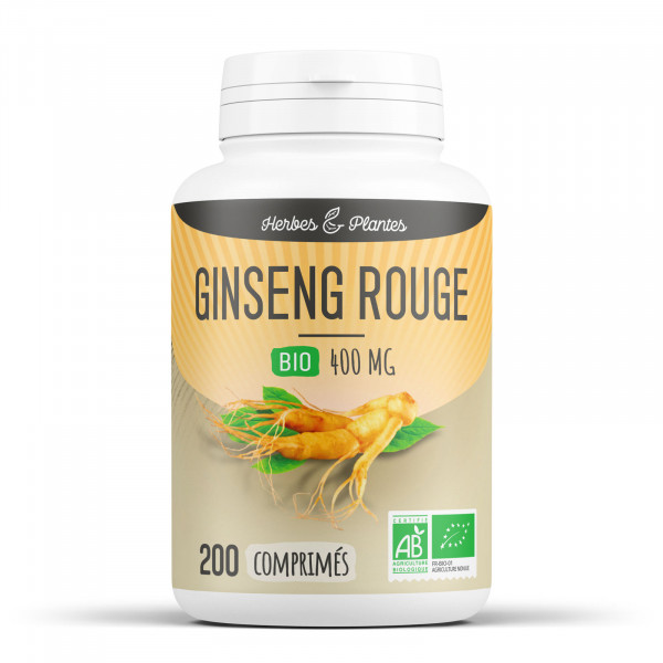 Ginseng Rouge Bio - 400 mg - 200 comprimés - H&P