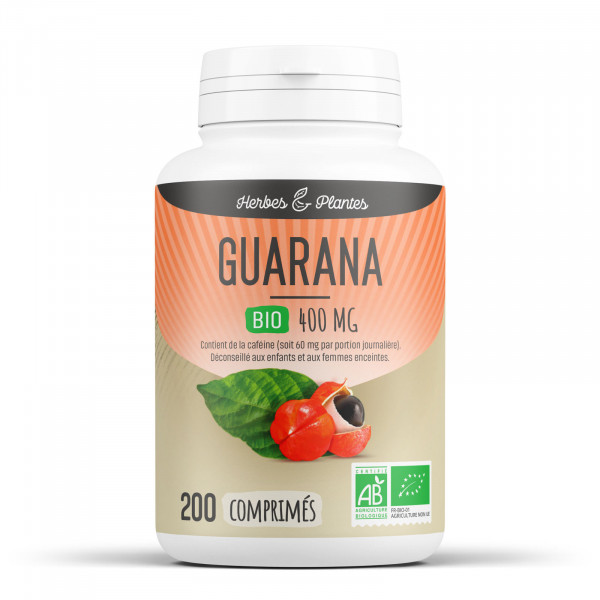 Guarana Bio - 400 mg - 200 comprimés - H&P