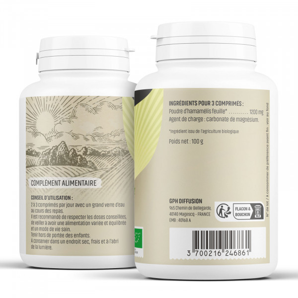 Hamamélis Bio - 400 mg - 200 comprimés - H&P