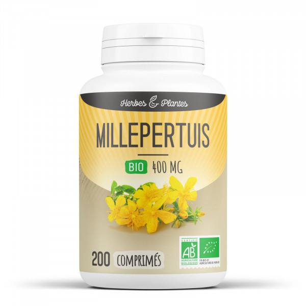 Millepertuis Bio - 400 mg - 200 comprimés - H&P