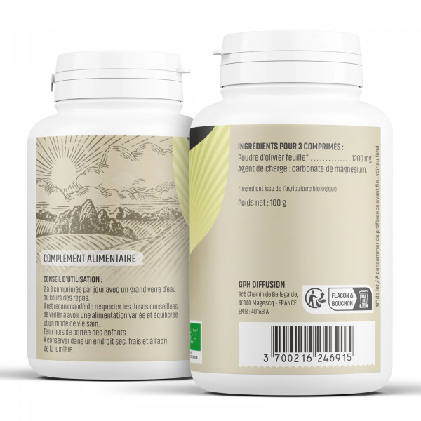 Olivier Bio - 400 mg - 200 comprimés - H&P