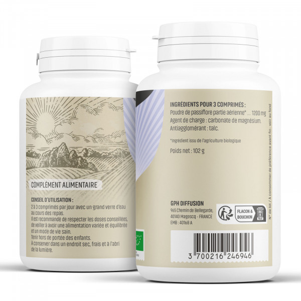 Passiflore Bio - 400 mg - 200 comprimés - H&P