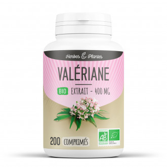 Valériane extrait Bio - 400 mg - 200 comprimés - H&P