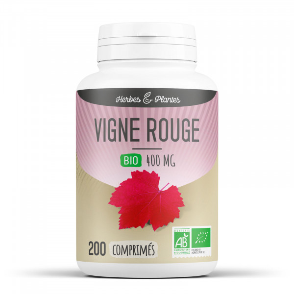 Vigne Rouge Bio - 400 mg - 200 comprimés - H&P
