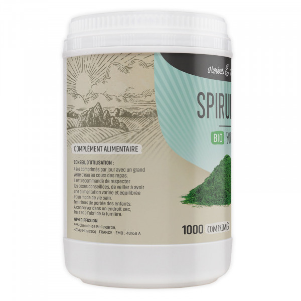 Spiruline Bio - 500 mg - comprimés - H&P