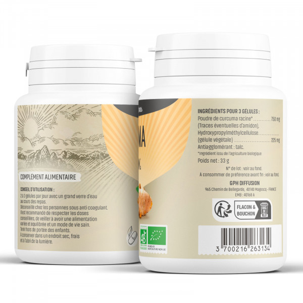 Curcuma Bio - 250 mg - Gélules végétales