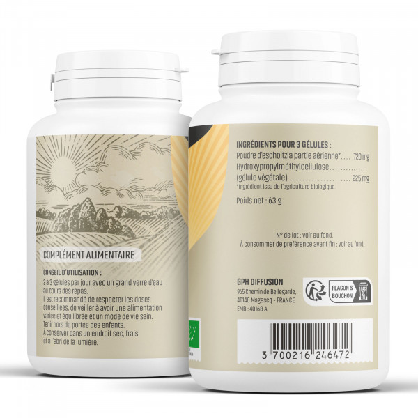 Escholtzia Bio - 240 mg - Gélules végétales
