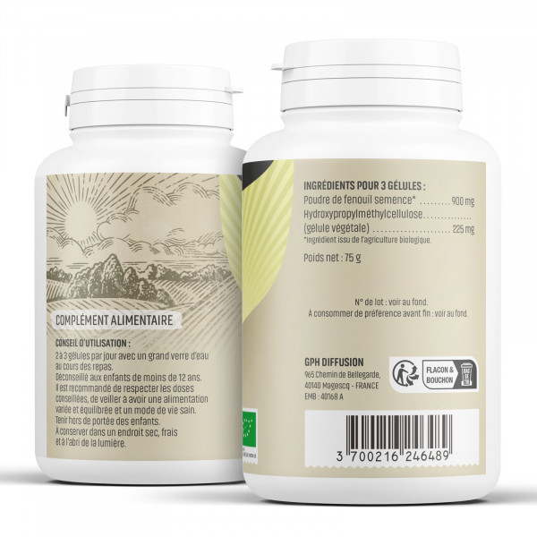 Fenouil Bio - 300 mg - Gélules végétales