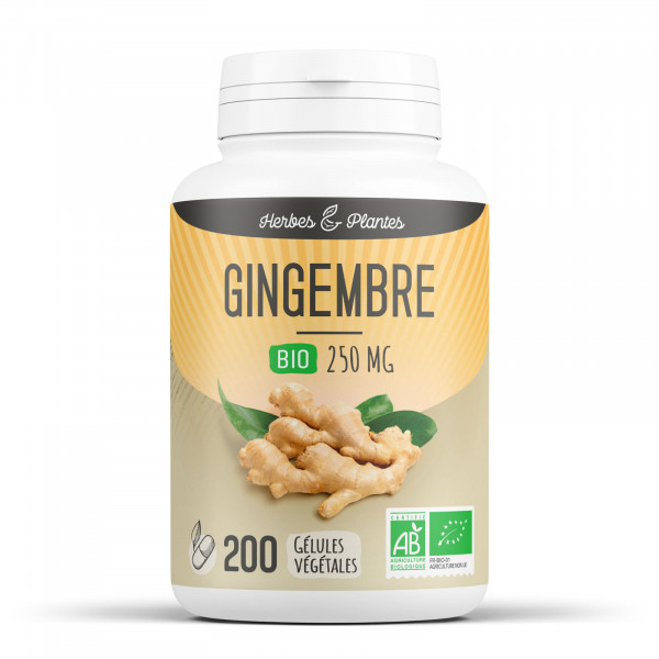 Gingembre Bio - 250 mg - Gélules végétales