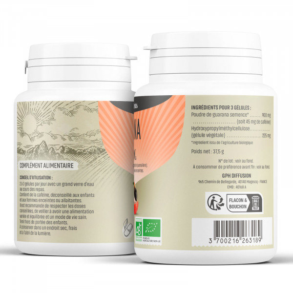 Guarana Bio - 300 mg - Gélules végétales