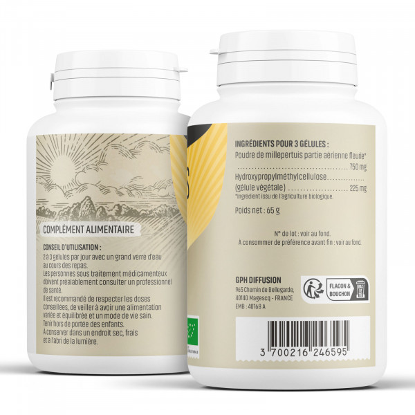 Millepertuis Bio - 250 mg - Gélules végétales