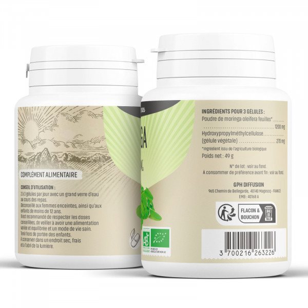 Moringa Bio - 400 mg - Gélules végétales
