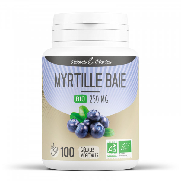 Myrtille baie Bio - 250 mg - Gélules végétales