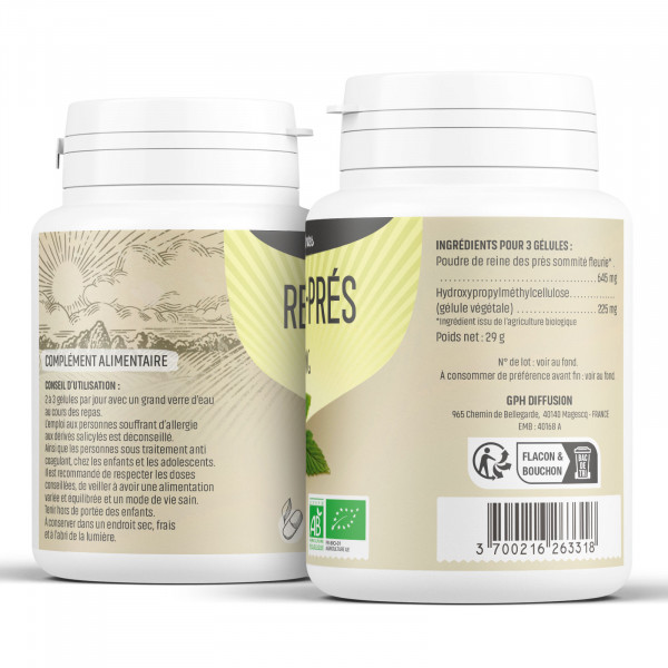 Reine des prés Bio - 215 mg - Gélules végétales