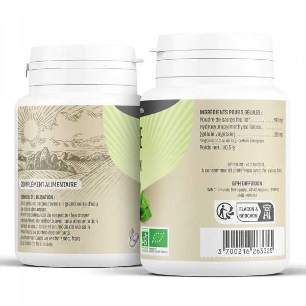 Sauge Bio - 230 mg - Gélules végétales