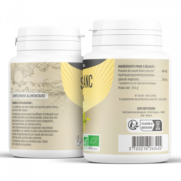 Saule blanc Bio - 200 mg - Gélules végétales