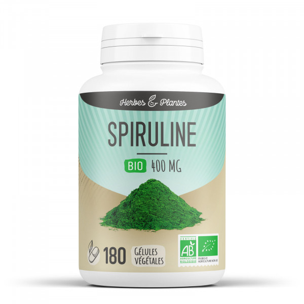 Spiruline Bio - 400 mg - 180 gélules végétales