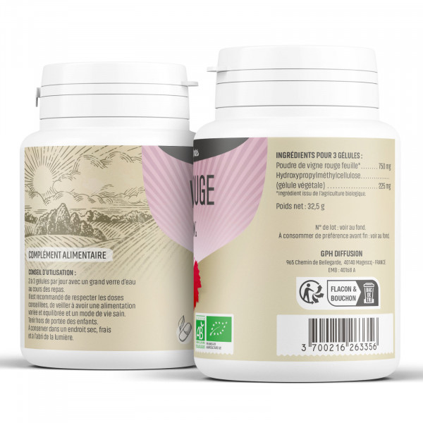 Vigne Rouge Bio - 250 mg - Gélules végétales