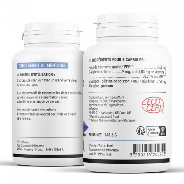 Bourrache Bio - capsules à 503 mg