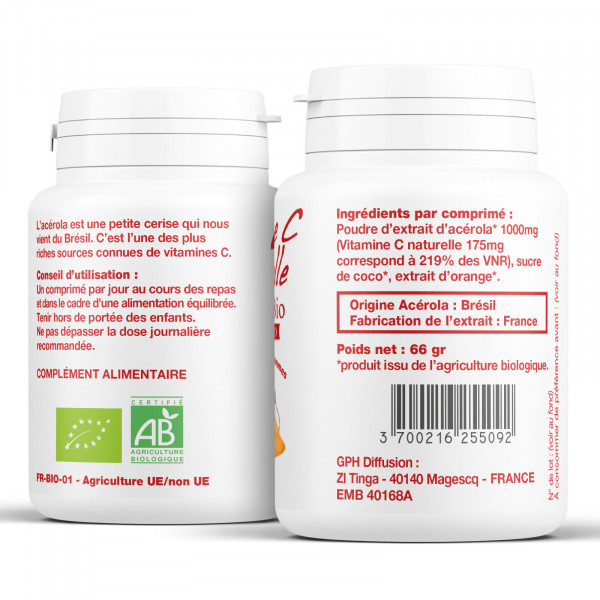 Vitamine C Acérola bio 1000mg