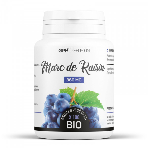 Marc de Raisin Bio - 360mg - Gélules végétales