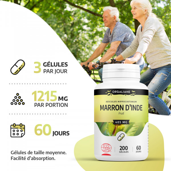 Marron d'inde Bio - 200 gelules classiques